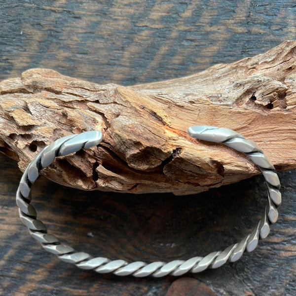 Heavy Silver Rope Bracelet